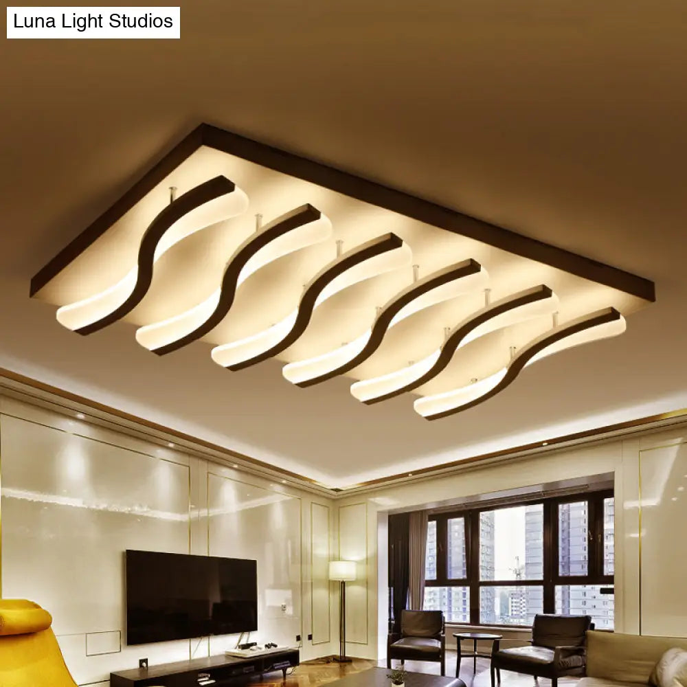 DecorBites™ DecorBites™ Modern Acrylic Ceiling Light: Square/Rectangle, 4/6/7-Light, Flush Mounted, Warm/White LED