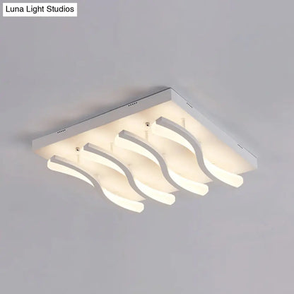 DecorBites™ DecorBites™ Modern Acrylic Ceiling Light: Square/Rectangle, 4/6/7-Light, Flush Mounted, Warm/White LED