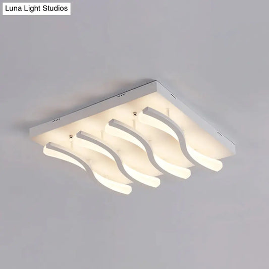 DecorBites™ DecorBites™ Modern Acrylic Ceiling Light: Square/Rectangle, 4/6/7-Light, Flush Mounted, Warm/White LED