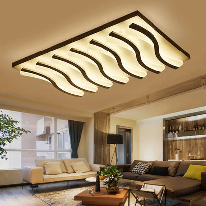 DecorBites™ DecorBites™ Modern Acrylic Ceiling Light: Square/Rectangle, 4/6/7-Light, Flush Mounted, Warm/White LED