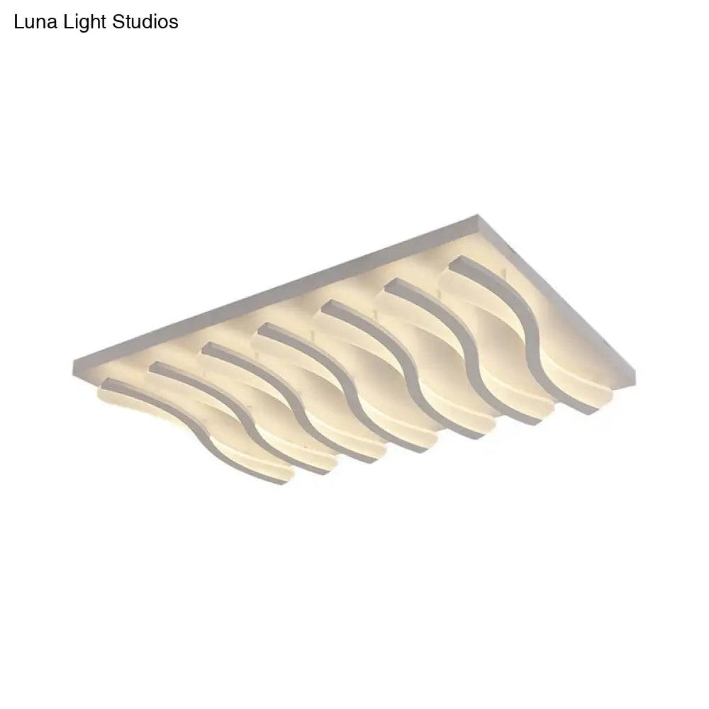 DecorBites™ DecorBites™ Modern Acrylic Ceiling Light: Square/Rectangle, 4/6/7-Light, Flush Mounted, Warm/White LED