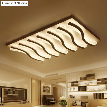 DecorBites™ DecorBites™ Modern Acrylic Ceiling Light: Square/Rectangle, 4/6/7-Light, Flush Mounted, Warm/White LED