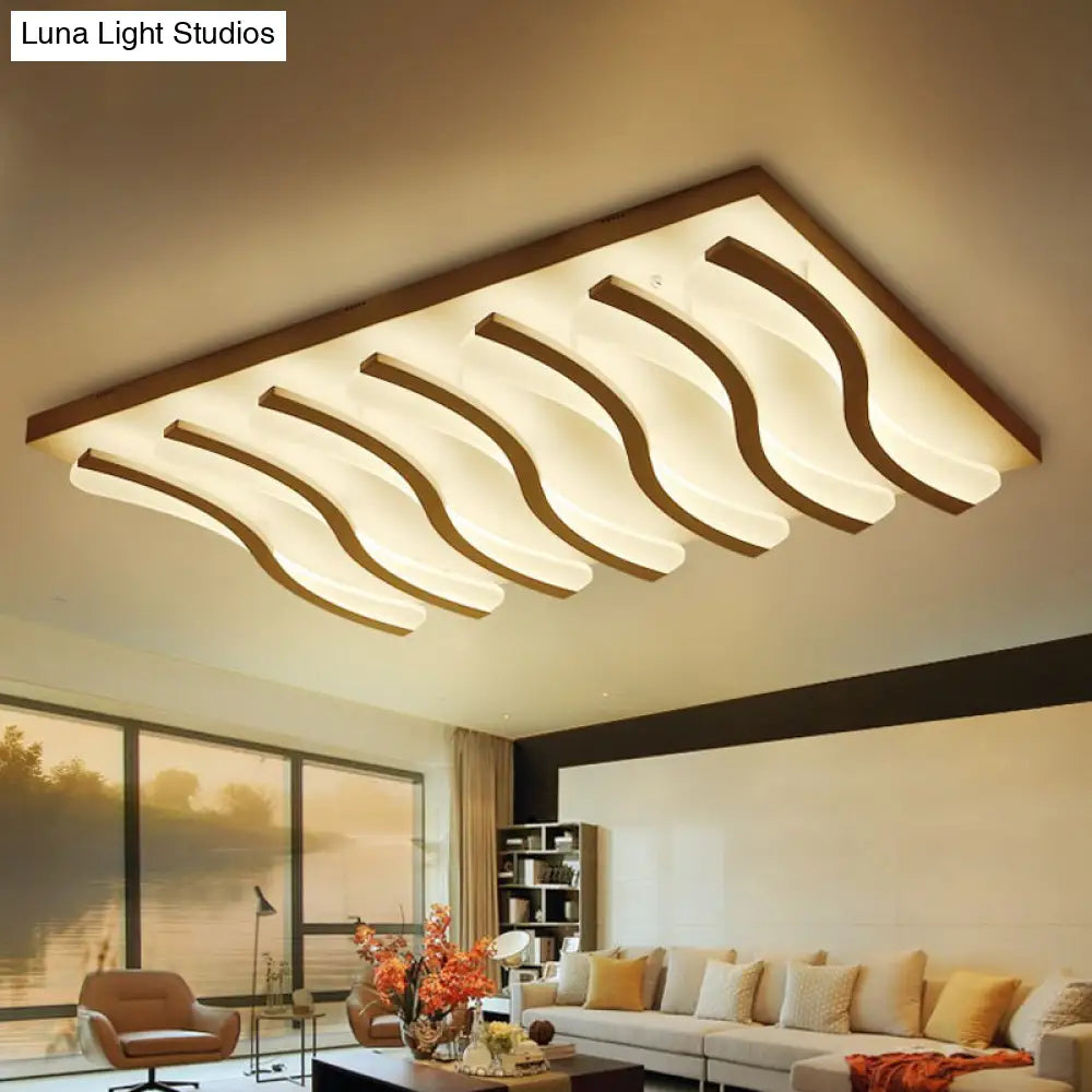 DecorBites™ DecorBites™ Modern Acrylic Ceiling Light: Square/Rectangle, 4/6/7-Light, Flush Mounted, Warm/White LED