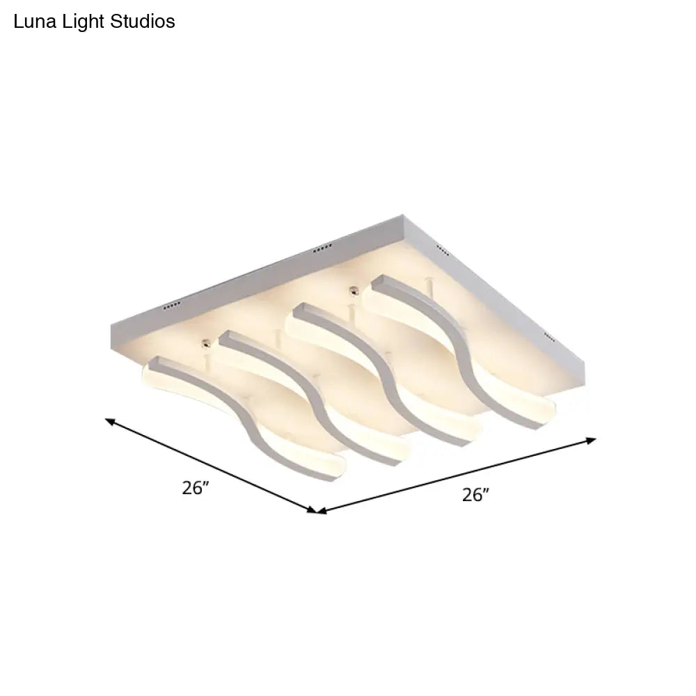 DecorBites™ DecorBites™ Modern Acrylic Ceiling Light: Square/Rectangle, 4/6/7-Light, Flush Mounted, Warm/White LED