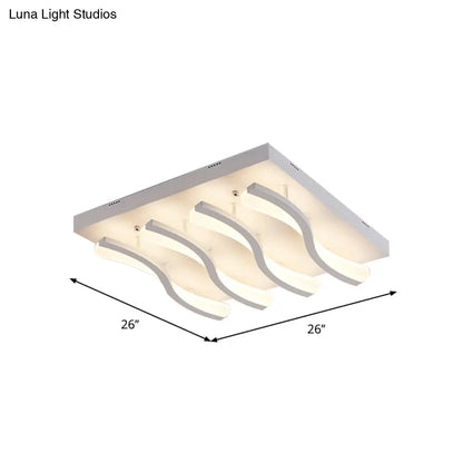 DecorBites™ DecorBites™ Modern Acrylic Ceiling Light: Square/Rectangle, 4/6/7-Light, Flush Mounted, Warm/White LED