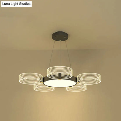 Modern Acrylic Circle Chandelier Pendant Light for Living Room