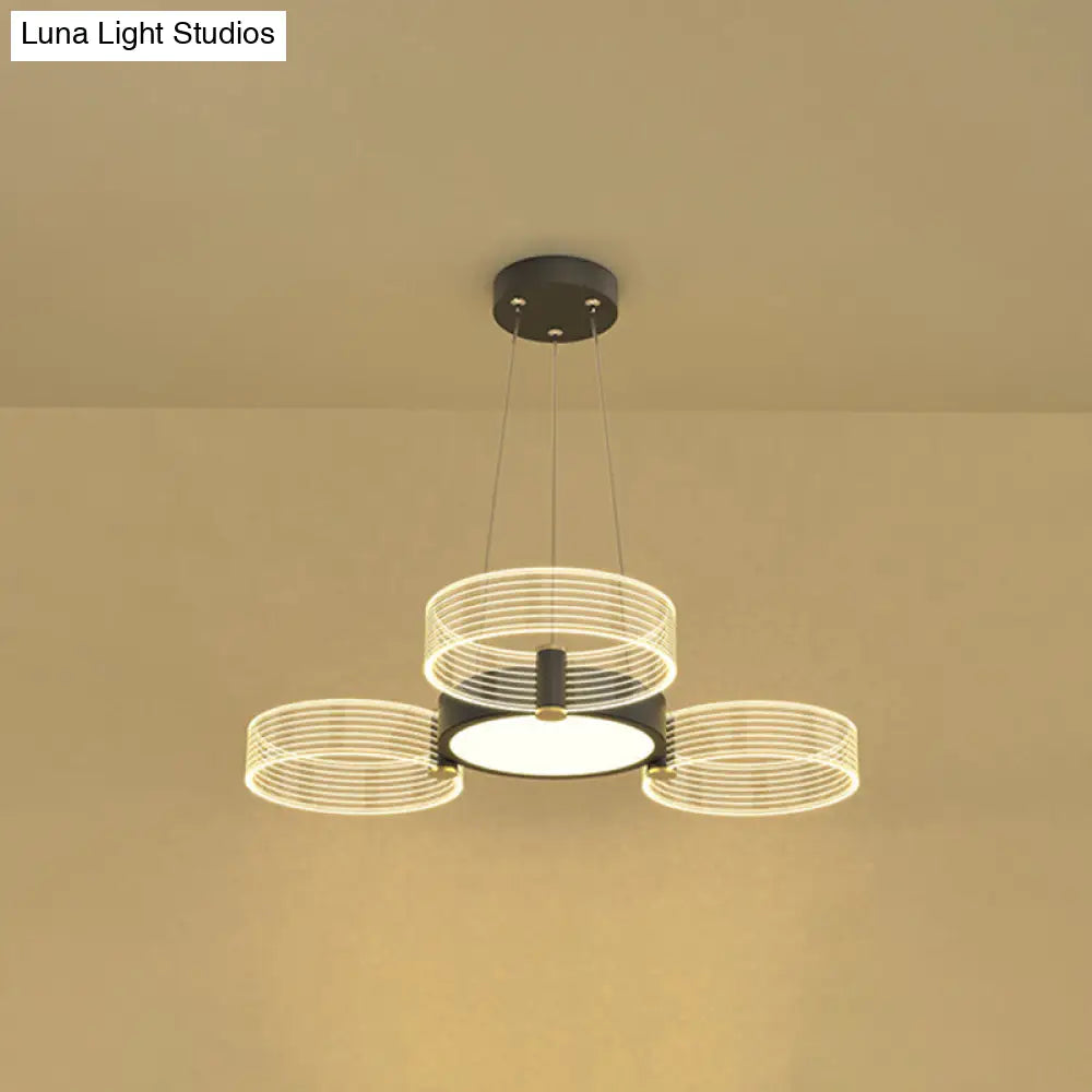 Modern Acrylic Circle Chandelier Pendant Light for Living Room