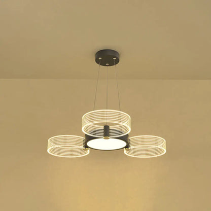 Modern Acrylic Circle Chandelier Pendant Light for Living Room