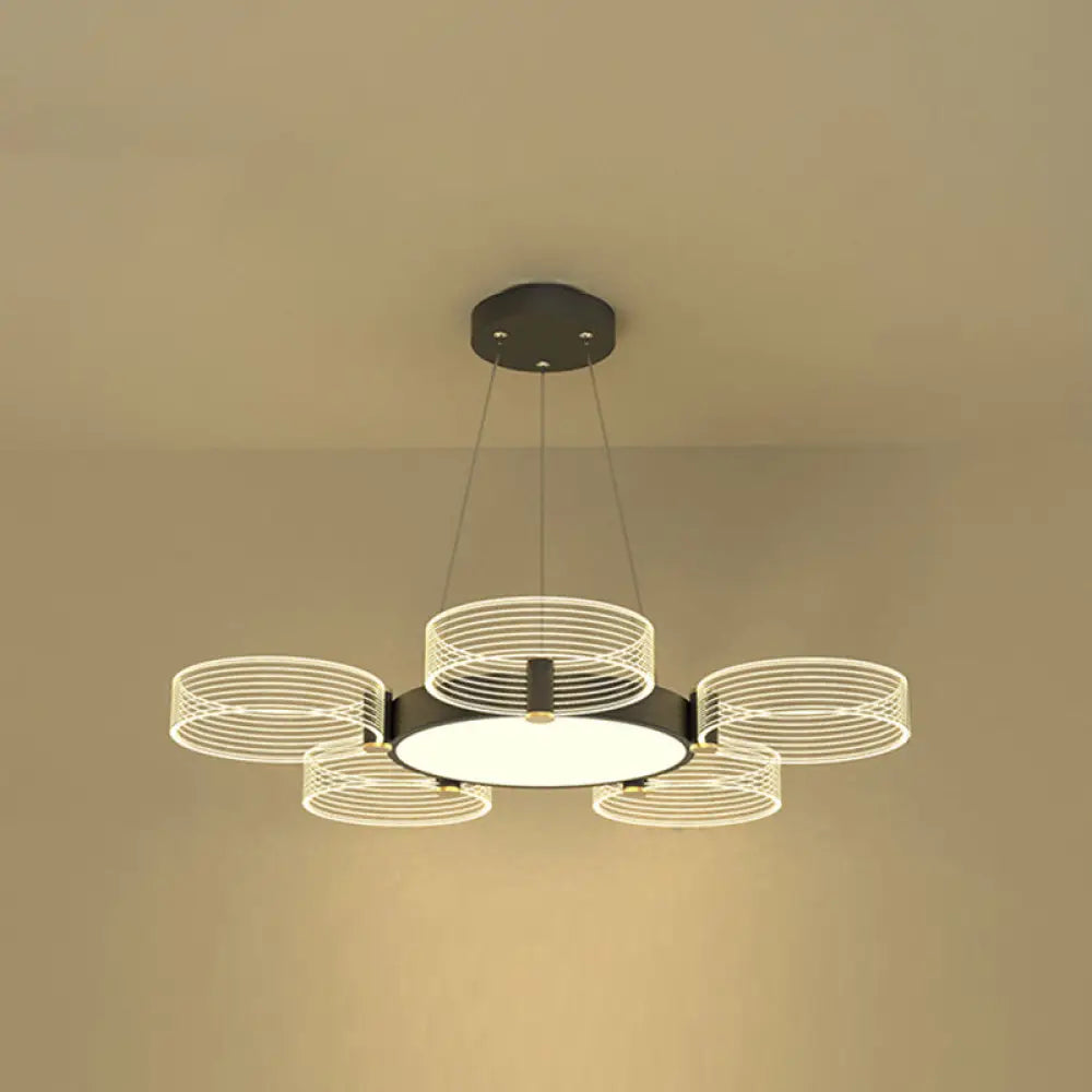 Modern Acrylic Circle Chandelier Pendant Light for Living Room