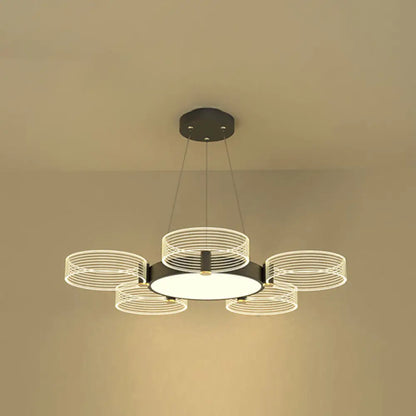 Modern Acrylic Circle Chandelier Pendant Light for Living Room