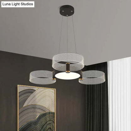 Modern Acrylic Circle Chandelier Pendant Light for Living Room