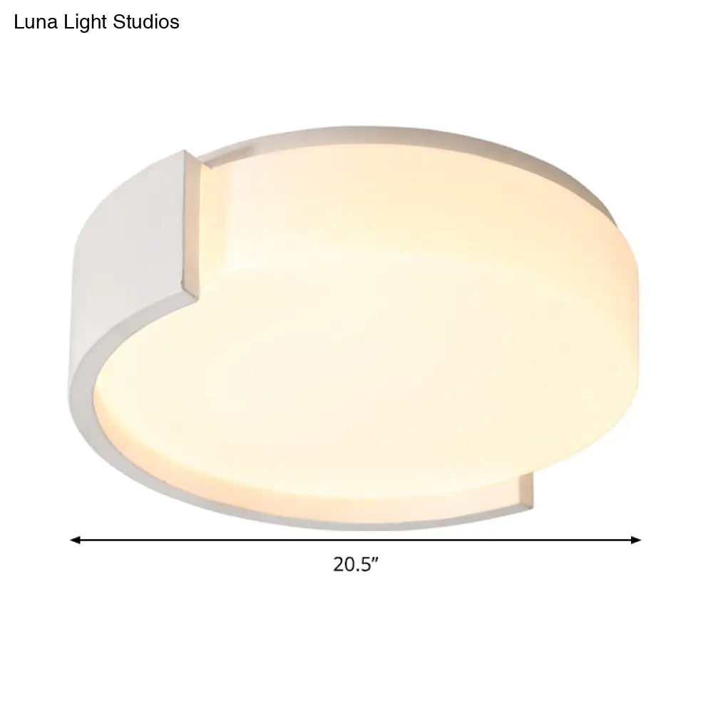 DecorBites™ DecorBites™ Modern Acrylic Circle Flushmount LED Ceiling Light in Warm/White - Bedroom Fixture