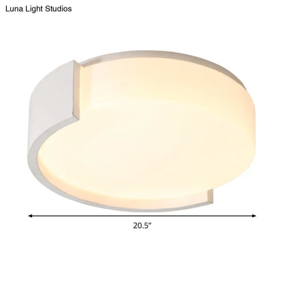 DecorBites™ DecorBites™ Modern Acrylic Circle Flushmount LED Ceiling Light in Warm/White - Bedroom Fixture