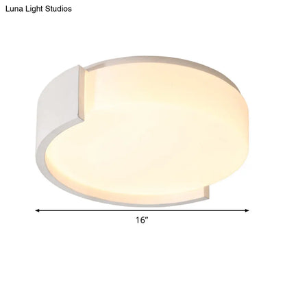 DecorBites™ DecorBites™ Modern Acrylic Circle Flushmount LED Ceiling Light in Warm/White - Bedroom Fixture