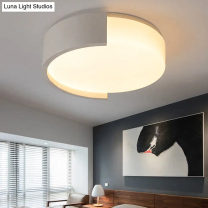 DecorBites™ DecorBites™ Modern Acrylic Circle Flushmount LED Ceiling Light in Warm/White - Bedroom Fixture