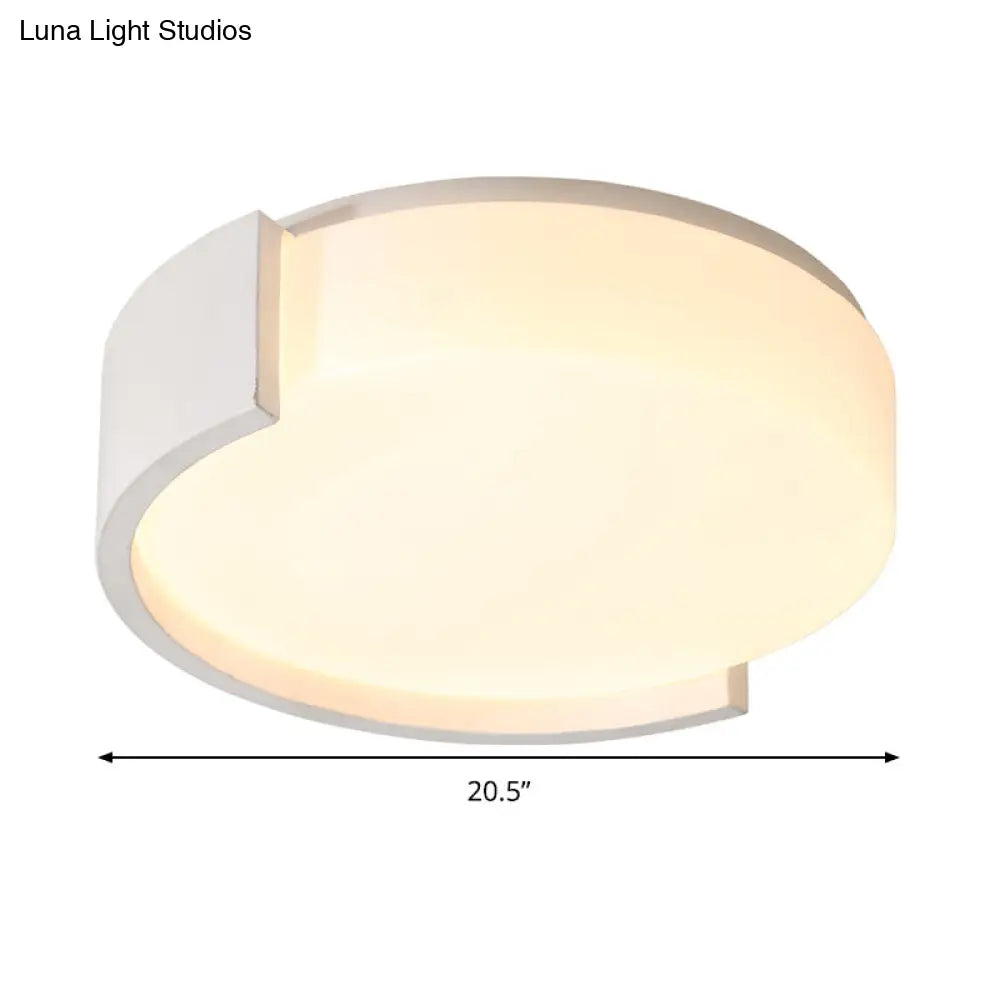 DecorBites™ DecorBites™ Modern Acrylic Circle Flushmount LED Ceiling Light in Warm/White - Bedroom Fixture