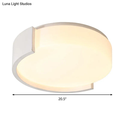 DecorBites™ DecorBites™ Modern Acrylic Circle Flushmount LED Ceiling Light in Warm/White - Bedroom Fixture