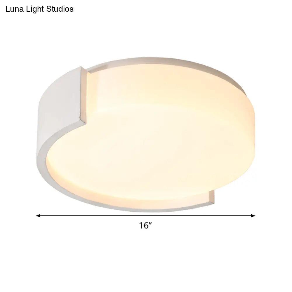 DecorBites™ DecorBites™ Modern Acrylic Circle Flushmount LED Ceiling Light in Warm/White - Bedroom Fixture