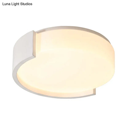 DecorBites™ DecorBites™ Modern Acrylic Circle Flushmount LED Ceiling Light in Warm/White - Bedroom Fixture