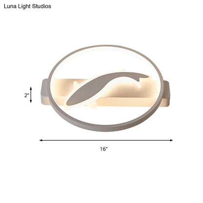 DecorBites™ DecorBites™ Modern Acrylic Fish Ceiling Light in White for Stylish Kitchen Lighting