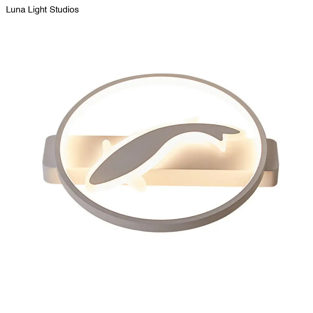 DecorBites™ DecorBites™ Modern Acrylic Fish Ceiling Light in White for Stylish Kitchen Lighting