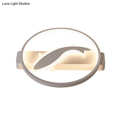 DecorBites™ DecorBites™ Modern Acrylic Fish Ceiling Light in White for Stylish Kitchen Lighting