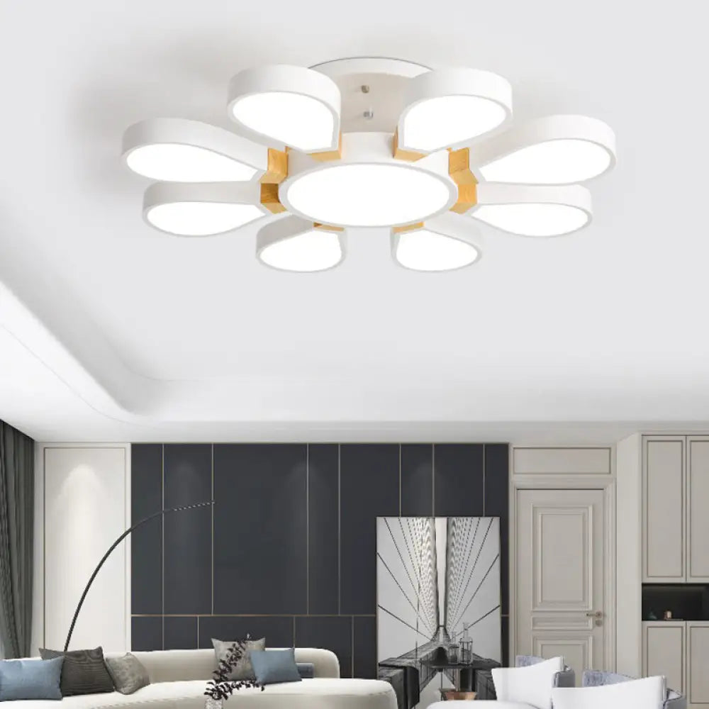 DecorBites™ DecorBites™ Modern Acrylic Flower Ceiling Lamp for Living Room - Semi Flush Mount Light Fixture
