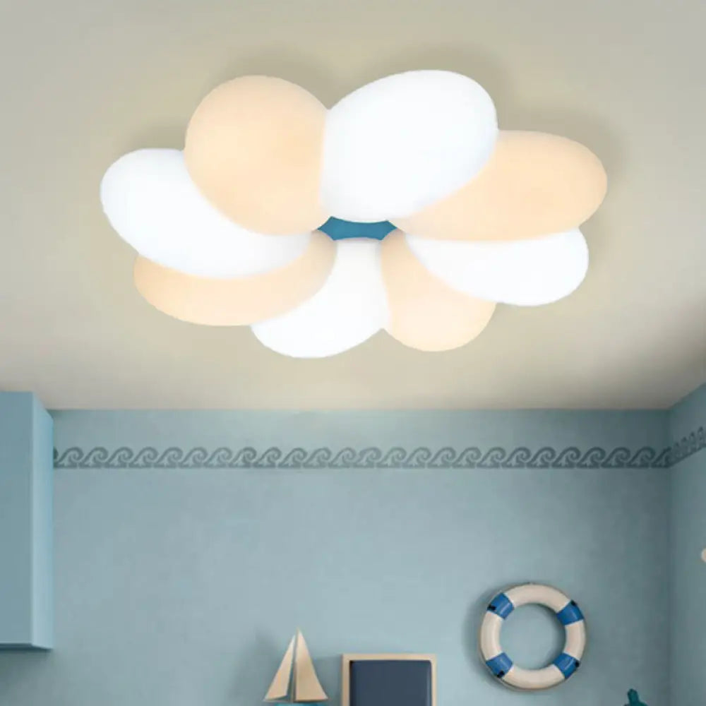 DecorBites™ DecorBites™ Modern Acrylic Flower Flush Ceiling Lamp for Child Bedroom - LED, 18"/22" Wide - Warm/White Light