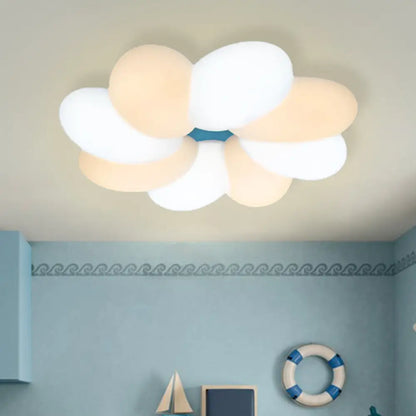 DecorBites™ DecorBites™ Modern Acrylic Flower Flush Ceiling Lamp for Child Bedroom - LED, 18"/22" Wide - Warm/White Light