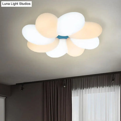 DecorBites™ DecorBites™ Modern Acrylic Flower Flush Ceiling Lamp for Child Bedroom - LED, 18"/22" Wide - Warm/White Light