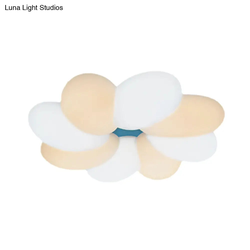 DecorBites™ DecorBites™ Modern Acrylic Flower Flush Ceiling Lamp for Child Bedroom - LED, 18"/22" Wide - Warm/White Light