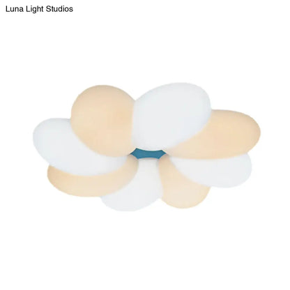 DecorBites™ DecorBites™ Modern Acrylic Flower Flush Ceiling Lamp for Child Bedroom - LED, 18"/22" Wide - Warm/White Light
