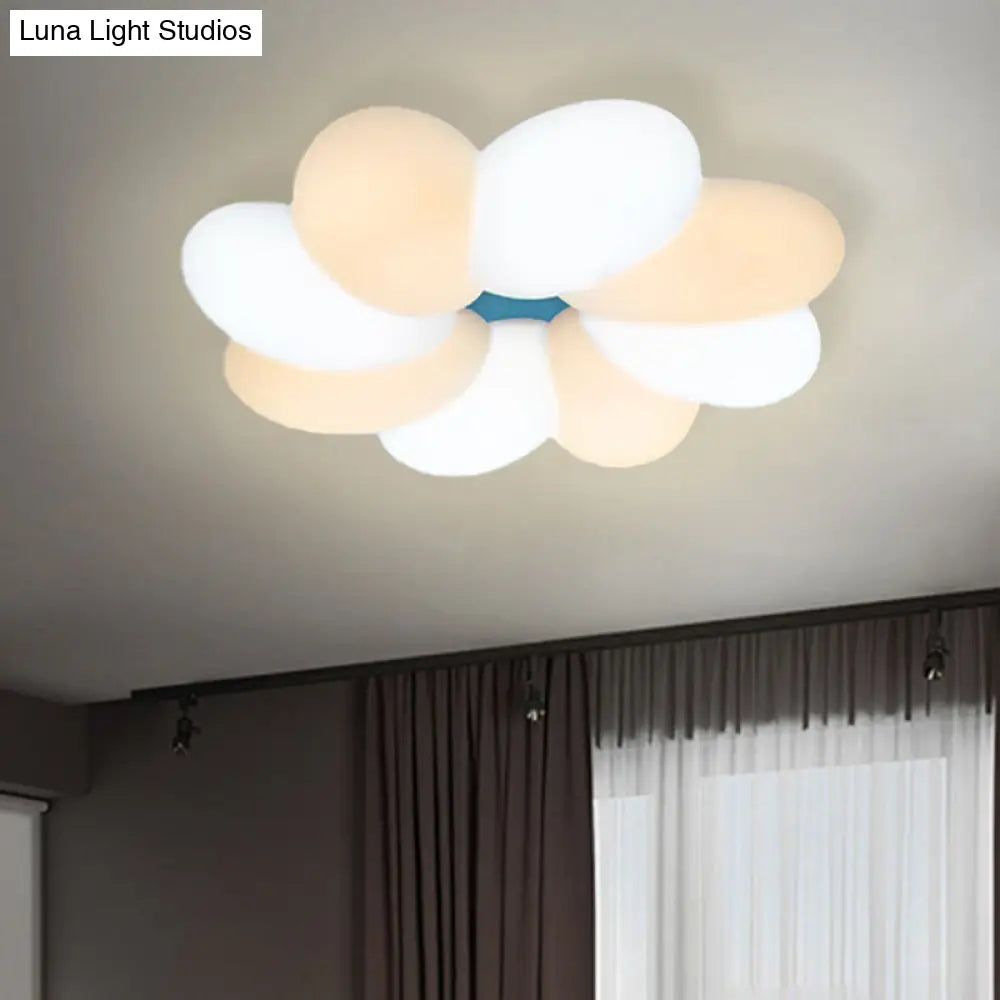 DecorBites™ DecorBites™ Modern Acrylic Flower Flush Ceiling Lamp for Child Bedroom - LED, 18"/22" Wide - Warm/White Light