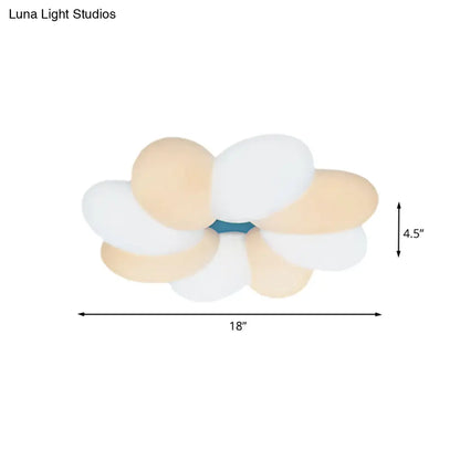 DecorBites™ DecorBites™ Modern Acrylic Flower Flush Ceiling Lamp for Child Bedroom - LED, 18"/22" Wide - Warm/White Light