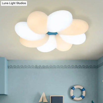 DecorBites™ DecorBites™ Modern Acrylic Flower Flush Ceiling Lamp for Child Bedroom - LED, 18"/22" Wide - Warm/White Light
