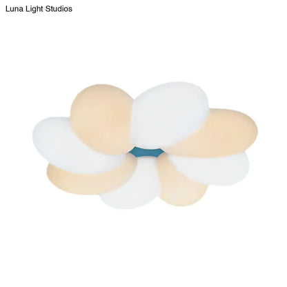 DecorBites™ DecorBites™ Modern Acrylic Flower Flush Ceiling Lamp for Child Bedroom - LED, 18"/22" Wide - Warm/White Light