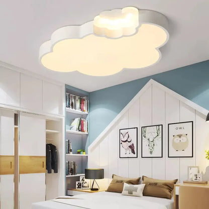 DecorBites™ DecorBites™ Modern Acrylic Flush Ceiling Lamp - Cloud Kindergarten in White Finish
