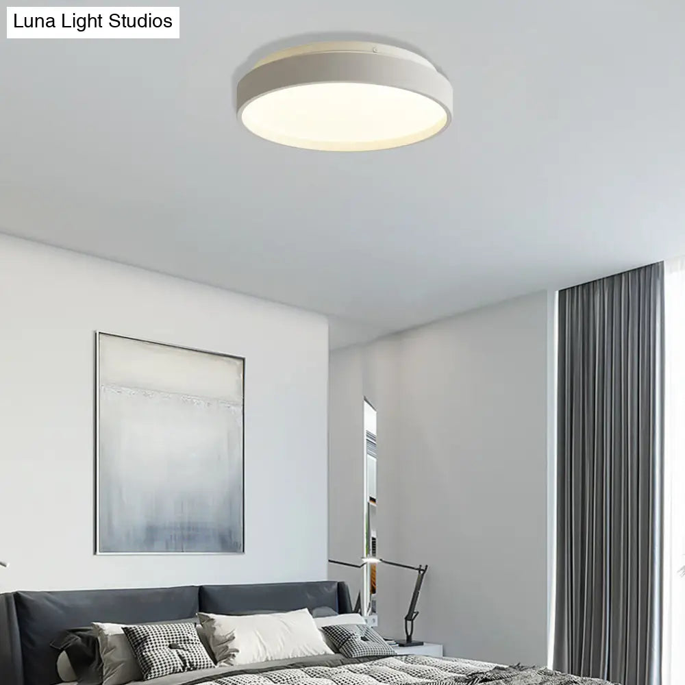 DecorBites™ DecorBites™ Modern Acrylic Flush Mount Ceiling Light - 12"/18" Round, Coffee Bronze/Gold/White - Indoor Use