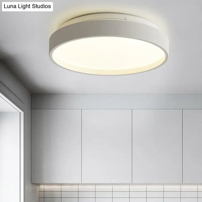 DecorBites™ DecorBites™ Modern Acrylic Flush Mount Ceiling Light - 12"/18" Round, Coffee Bronze/Gold/White - Indoor Use