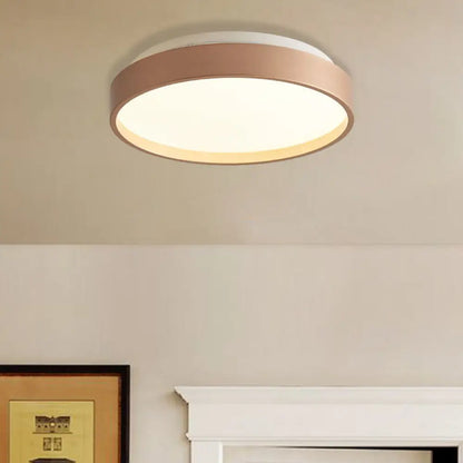 DecorBites™ DecorBites™ Modern Acrylic Flush Mount Ceiling Light - 12"/18" Round, Coffee Bronze/Gold/White - Indoor Use