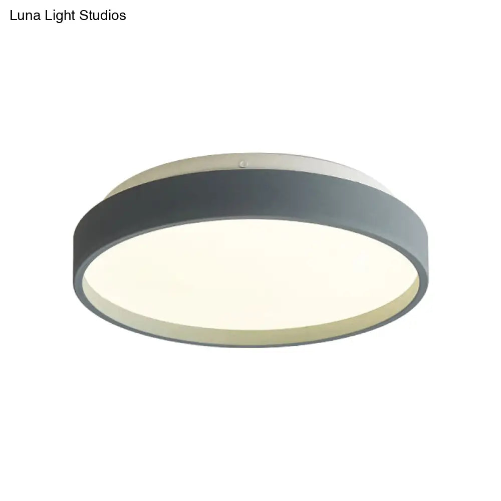 DecorBites™ DecorBites™ Modern Acrylic Flush Mount Ceiling Light - 12"/18" Round, Coffee Bronze/Gold/White - Indoor Use