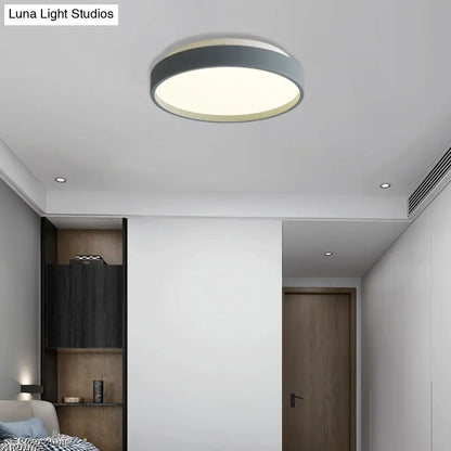 DecorBites™ DecorBites™ Modern Acrylic Flush Mount Ceiling Light - 12"/18" Round, Coffee Bronze/Gold/White - Indoor Use