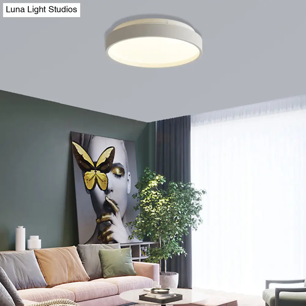 DecorBites™ DecorBites™ Modern Acrylic Flush Mount Ceiling Light - 12"/18" Round, Coffee Bronze/Gold/White - Indoor Use