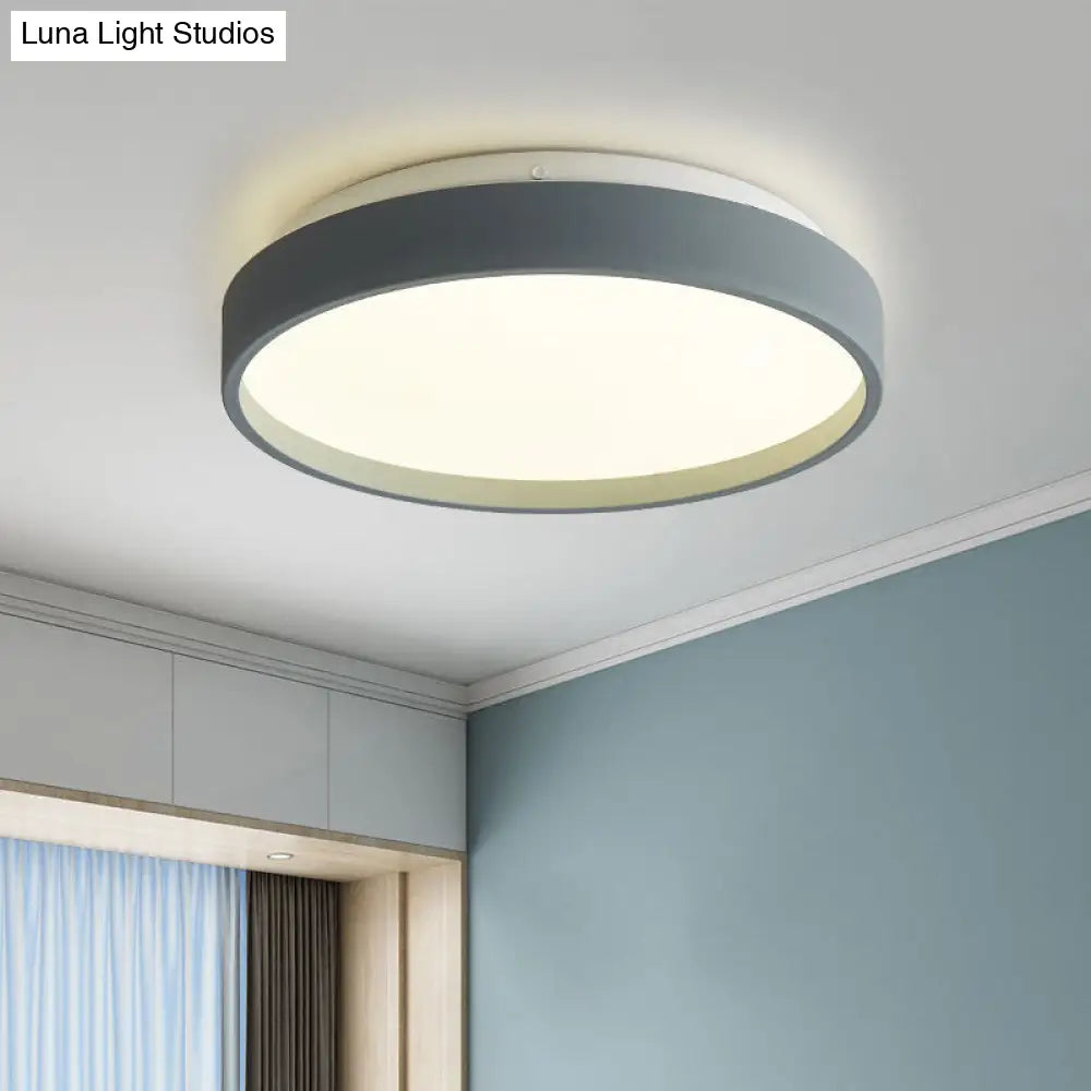 DecorBites™ DecorBites™ Modern Acrylic Flush Mount Ceiling Light - 12"/18" Round, Coffee Bronze/Gold/White - Indoor Use