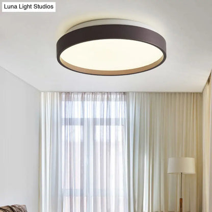 DecorBites™ DecorBites™ Modern Acrylic Flush Mount Ceiling Light - 12"/18" Round, Coffee Bronze/Gold/White - Indoor Use