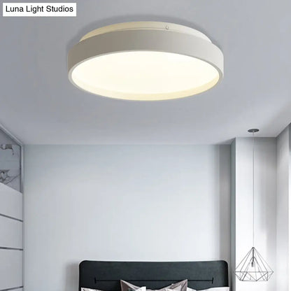 DecorBites™ DecorBites™ Modern Acrylic Flush Mount Ceiling Light - 12"/18" Round, Coffee Bronze/Gold/White - Indoor Use