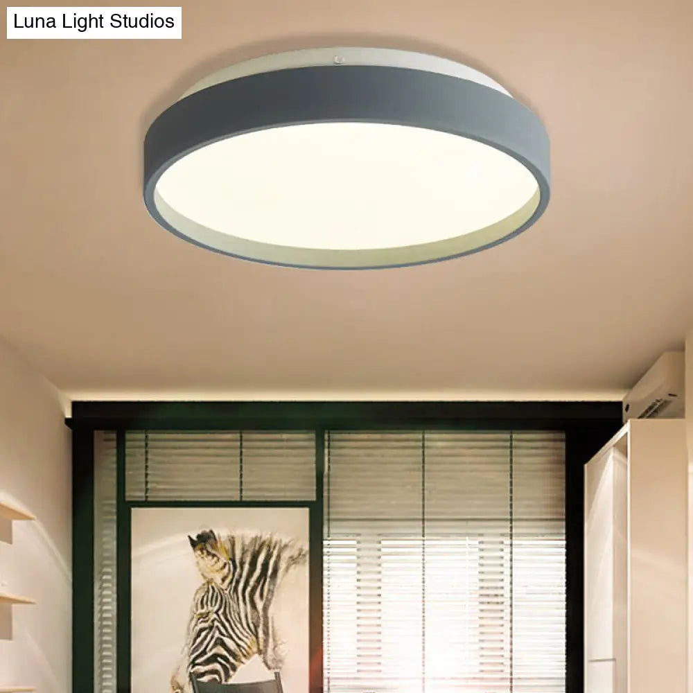 DecorBites™ DecorBites™ Modern Acrylic Flush Mount Ceiling Light - 12"/18" Round, Coffee Bronze/Gold/White - Indoor Use