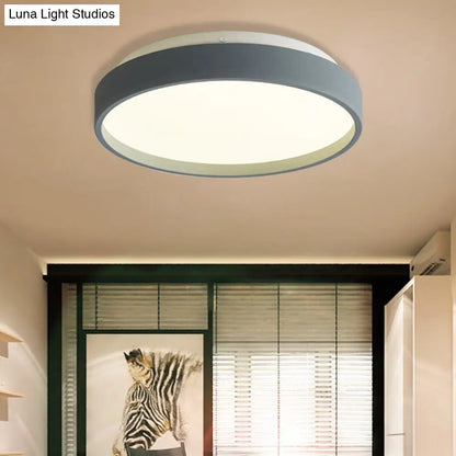DecorBites™ DecorBites™ Modern Acrylic Flush Mount Ceiling Light - 12"/18" Round, Coffee Bronze/Gold/White - Indoor Use