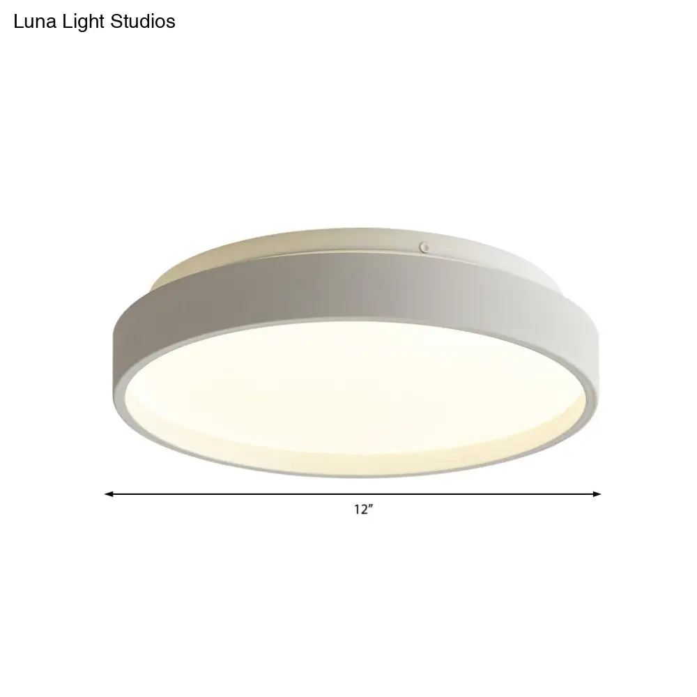 DecorBites™ DecorBites™ Modern Acrylic Flush Mount Ceiling Light - 12"/18" Round, Coffee Bronze/Gold/White - Indoor Use