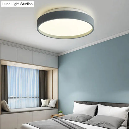 DecorBites™ DecorBites™ Modern Acrylic Flush Mount Ceiling Light - 12"/18" Round, Coffee Bronze/Gold/White - Indoor Use